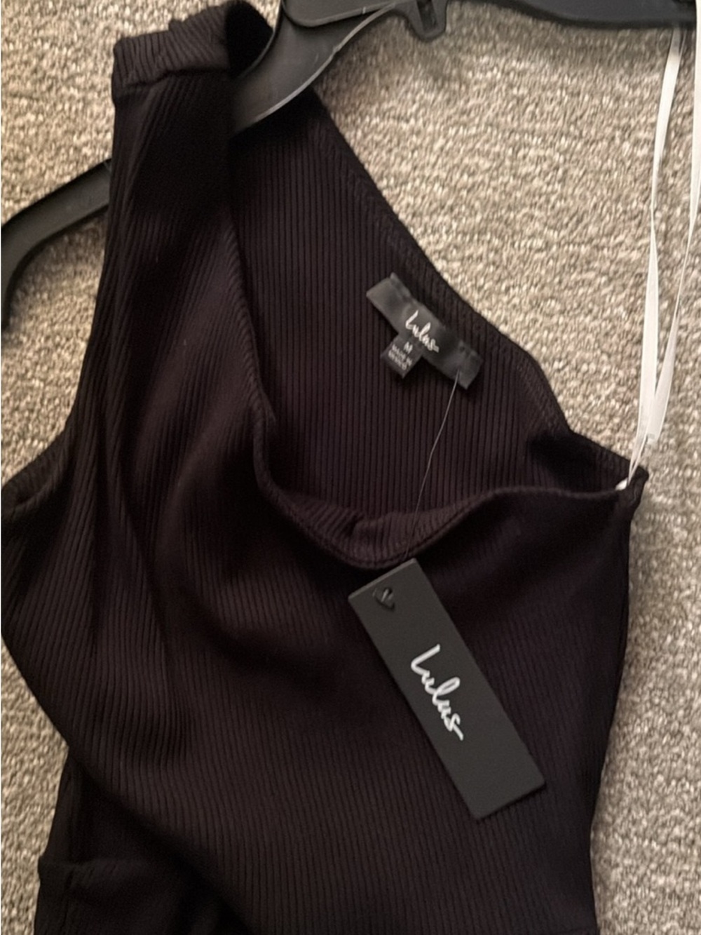 Lulu's One-Shoulder Black Ruched Maxi Dress - Picture 2 of 3